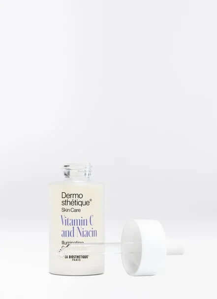 Dermoesthetique Vitamin C and Niacin serum bottle for radiant skin care