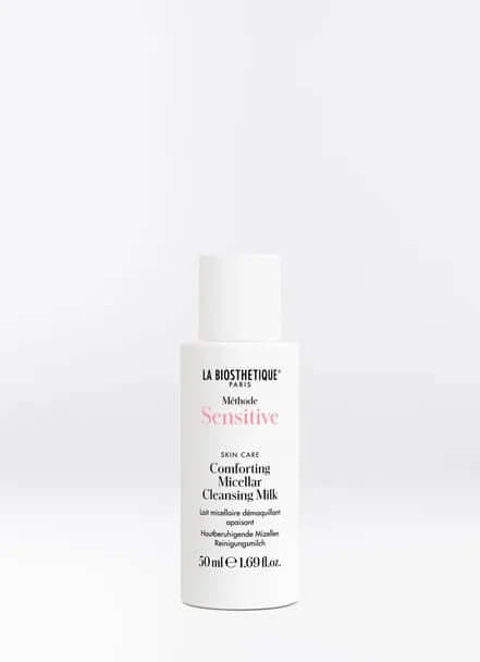 Méthode Sensitive Comforting Micellar Cleansing Milk for gentle cleansing of sensitive skin, 50ml bottle.