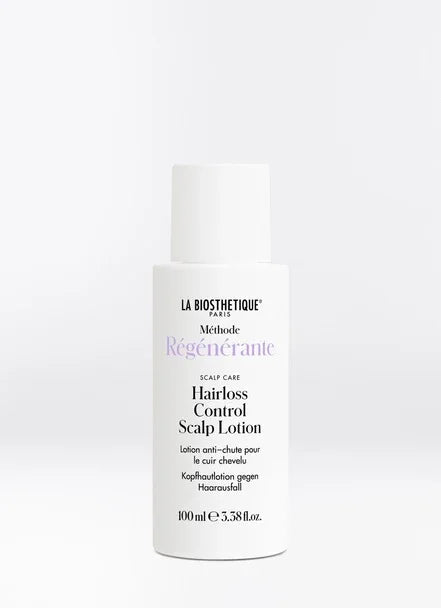 Hairloss Control Scalp Lotion from La Biosthetique, 100ml, designed to combat hair loss and rejuvenate scalp health.