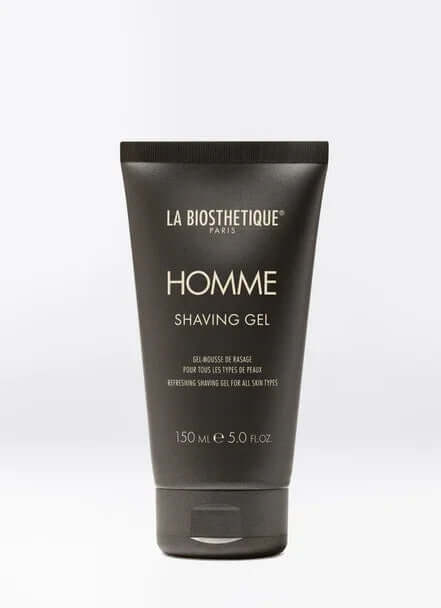 Homme Shaving Gel by La Biosthétique, 150 ml tube for a smooth and irritation-free shaving experience.