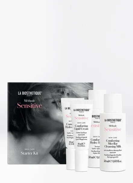 Méthode Sensitive Skin Care Starter Kit with cleansing products for sensitive skin by La Biosthetique.